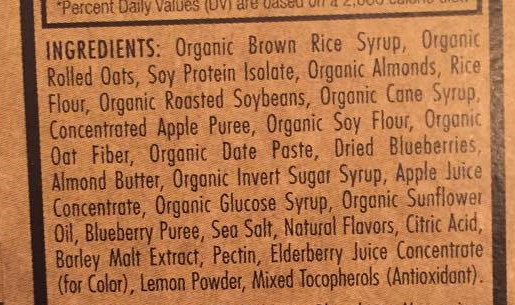 Ingredient list