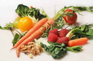 A bunch of vegetables on a white background