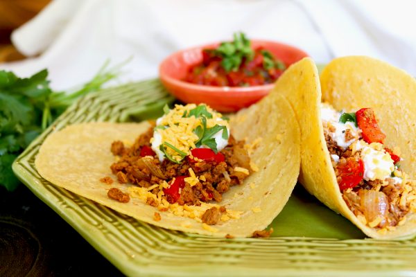 Vegetarian Tacos with Homemade Salsa