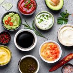 Sauces in bowls