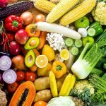 assortment of colorful fresh fruits and vegetables